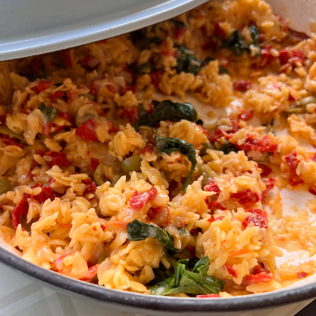 Tuscan Orzo Skillet